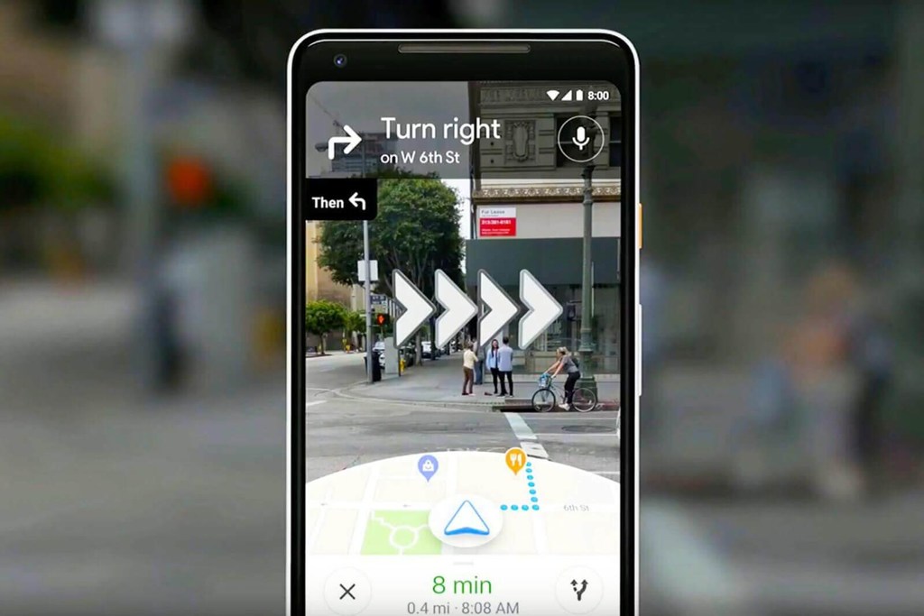 Навигация по картам Google AR доступна на iOS и Android