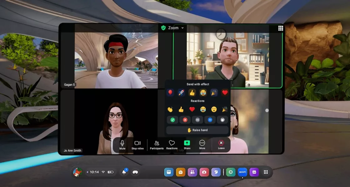 Приложение 'Zoom' вышло на Quest, позволяя участвовать в совещаниях в виде аватара