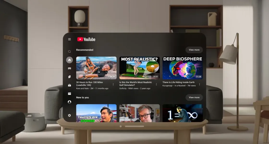 YouTube выпустил официальное приложение для Apple Vision Pro с поддержкой 8K и иммерсивного видео