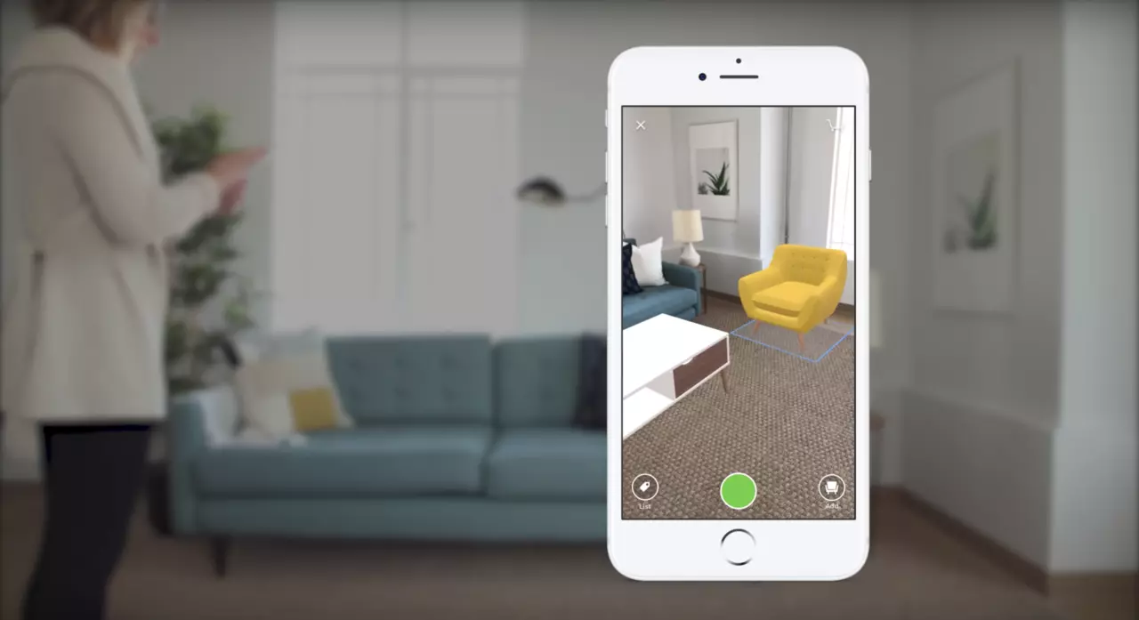 Позволяет использовать камеру телефона и увидеть, как мебель и другие предметы будут выглядеть в вашем доме