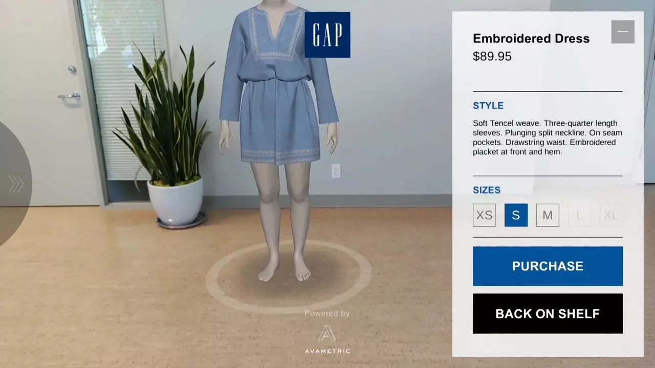 Можно примерить одежду с помощью сгенерированной AR модели