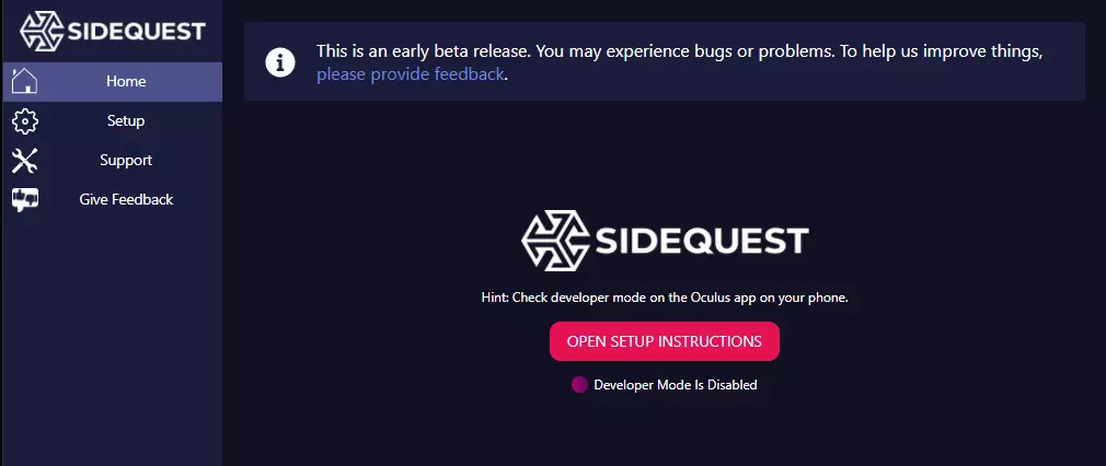 После этого откройте вкладку «Неизвестные источники» в своей библиотеке Quest и выберите приложение SideQuest.