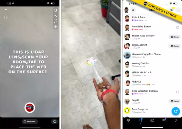 Snapchat стал одним из первых приложений, добавивших фильтры, использующие возможности датчика лидар