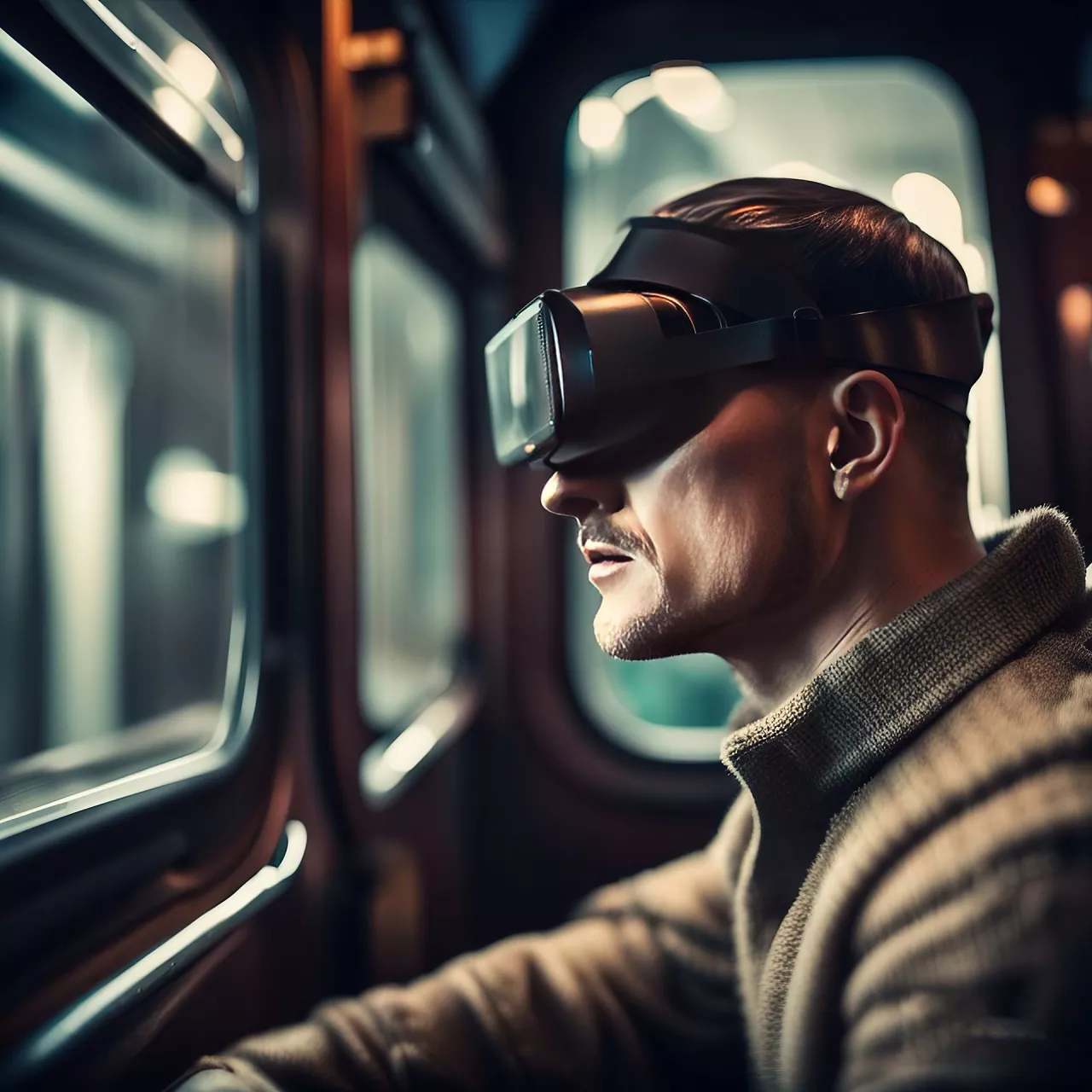 Один из примеров использования VR-технологий — тренажер виртуальной реальности, имитирующий кабину машиниста.
