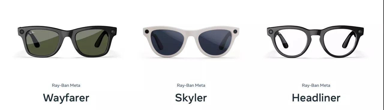 Текущие дизайны Ray-Ban Meta для сравнения. Текущие дизайны Ray-Ban Meta для сравнения.