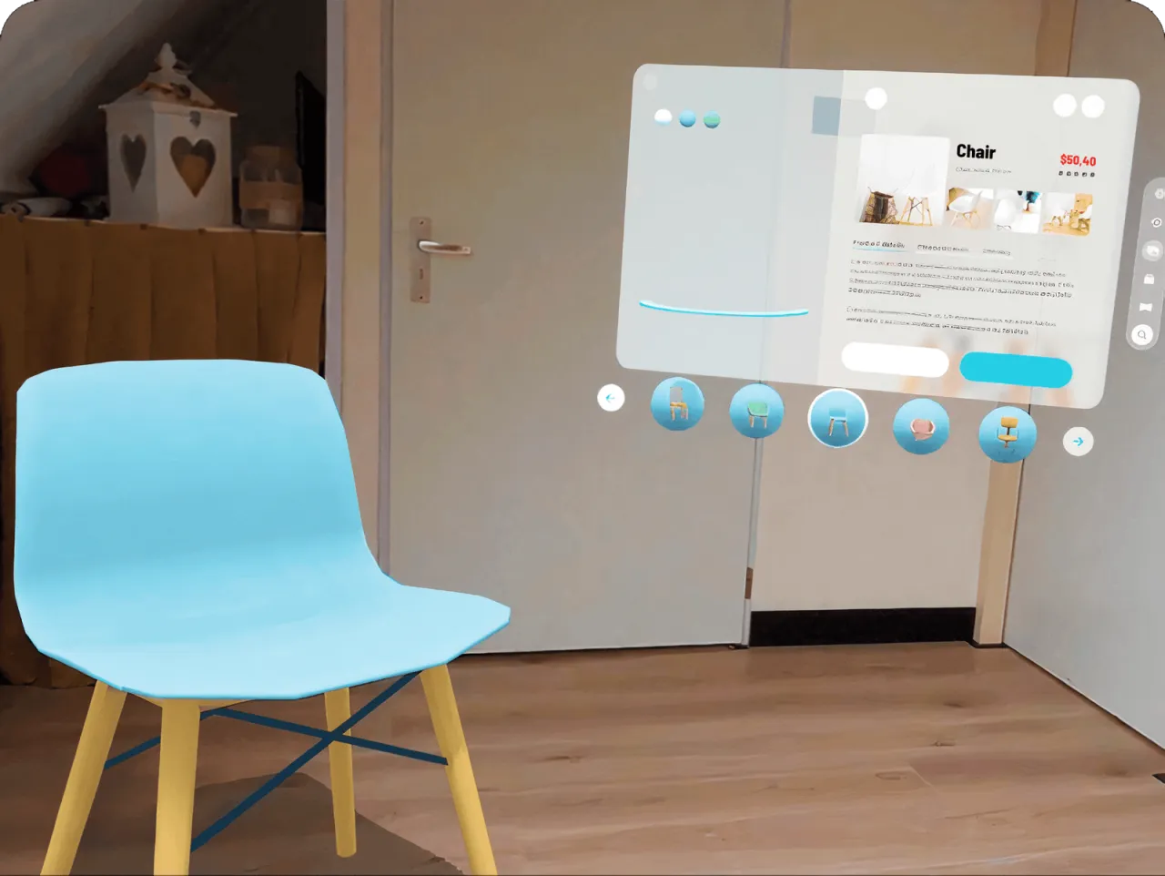 Скриншот: приложение ShapesXR для гарнитур Meta Quest.