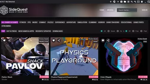 Как загрузить контент в Oculus Quest с помощью SideQuest